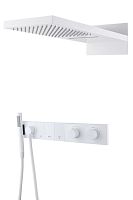 Встроенная душевая система 55х45х110 см Boheme ZODIAC 133-MW матовый белый