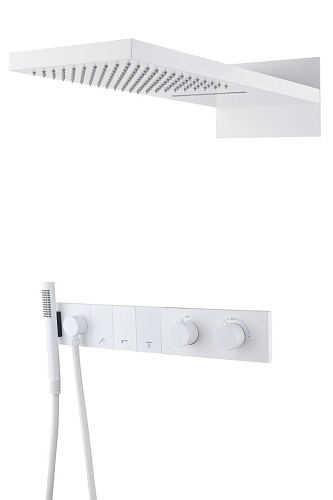 Встроенная душевая система 55х45х110 см Boheme ZODIAC 133-MW матовый белый