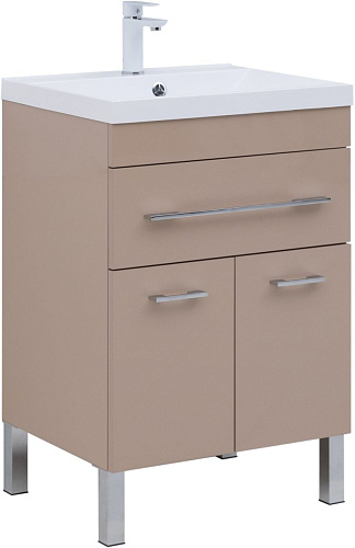 Тумба с раковиной Aquanet 00308386 Верона, 58х48 см, коричневая снят с производства