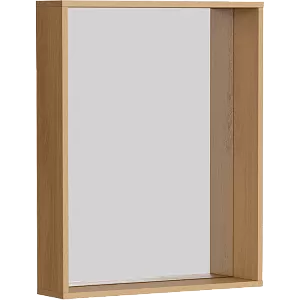Зеркало Aqwella BAS0207DZ Basic подвесное, в раме 60х75 см, золотой дуб