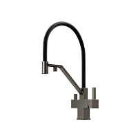 Смеситель Sancos SC4007GG Loro для кухни с возможностью подключения фильтра для воды, вороненая сталь/черный Смеситель Sancos SC4007GG Loro для кухни с возможностью подключения фильтра для воды, вороненая сталь/черный