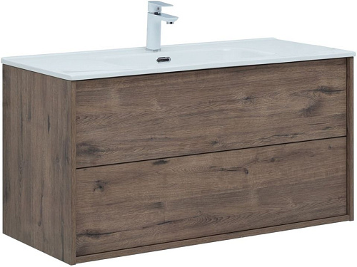 Тумба с раковиной Aquanet 00298567 Lino, 101х46 см, темное дерево Тумба с раковиной Aquanet 00298567 Lino, 101х46 см, темное дерево снят с производства