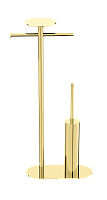 Комплект напольный Boheme 10953-G Venturo: стойка, ершик, бумагодержатель, полотенцедержатель, полочка, золото