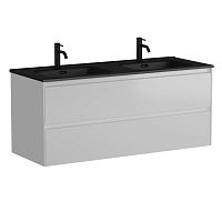 Тумба Sancos CN120-2W Cento под раковину 119х45 см, подвесная, белый глянец Тумба Sancos CN120-2W Cento под раковину 119х45 см, подвесная, белый глянец