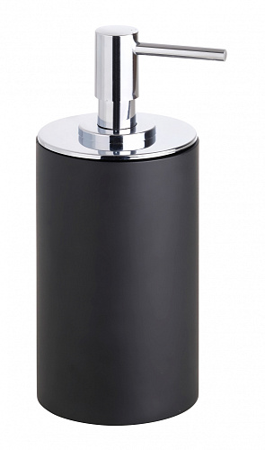 Дозатор Bemeta 145609320 Gamma для жидкого мыла 7.2 см, отдельностоящий, хром/черный купить недорого в интернет-магазине Керамос