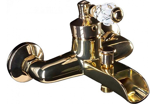 Смеситель Boheme 213-CRST Vogue Crystal для ванны, золото