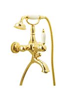 Смеситель Boheme 283 Tradizionale Oro для ванны, с душевым гарнитуром, золото/белый