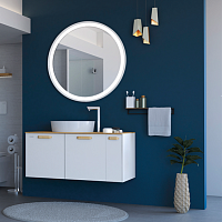 Зеркало Creavit ET1085.01.AN Elata подвесное 85х85 см, белый