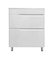 Тумба Эстет ФР-00007071 Kare Luxe с раковиной 70х45 см, напольная, 2 ящика, белая