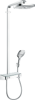 Hansgrohe Душевая система Hansgrohe Raindance Select E Showerpipe 300 2jet EcoSmart 9 л/мин., ShowerTablet Select 300 27283000, хром