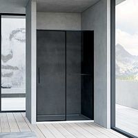 Душевая дверь Vincea VDS-1SS120CGB Slim Soft, 120х200 см, профиль черный/стекло тонированное