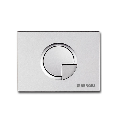Кнопка Berges 040022 Novum R2 для инсталляции, матовый хром Кнопка Berges 040022 Novum R2 для инсталляции, матовый хром