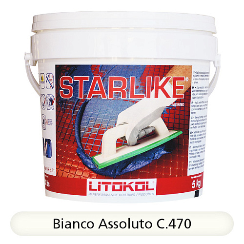 Эпоксидная затирка Litokol Litochrom Starlike C470 (2.5кг) Bianco Assoluto снят с производства