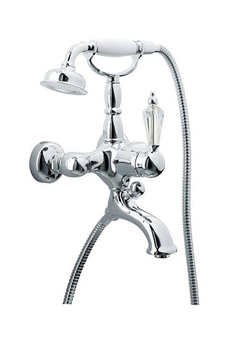 Смеситель Boheme 343 Brilante Ripresa для ванны, с душевым гарнитуром, хром