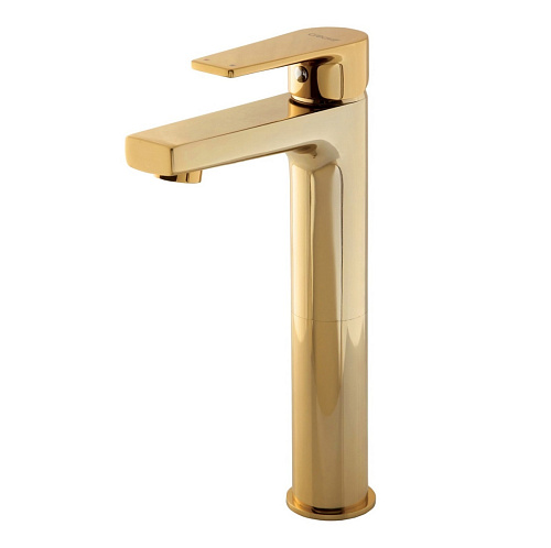 Смеситель Creavit SR6500G Sharp для раковины, высокий, золото