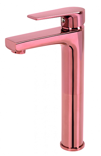 Смеситель Creavit SR6500C Sharp для раковины, высокий, розовое золото