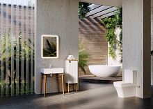 Шкаф-пенал Creavit LG2110.00.KNB Legno напольный 111х35 см, белый