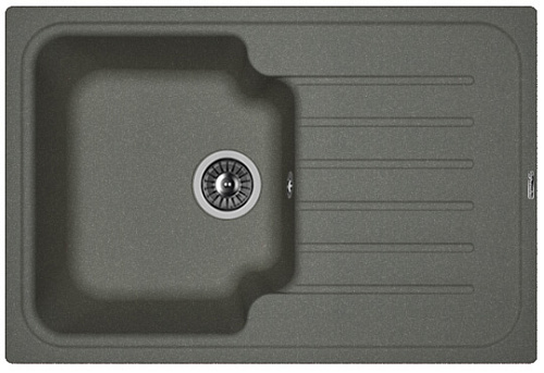 Мойка для кухни Florentina 20.260.B0760.102 Таис 76х51 см, с крылом, черная снят с производства