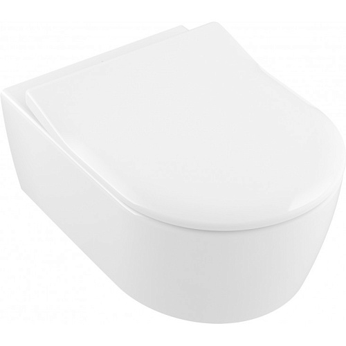 Унитаз Villeroy & Boch 5656RSR1 Avento с сиденьем, 37х53 см, альпийский белый CeramicPlus