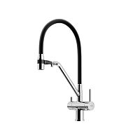 Смеситель Sancos SC4003CH Dora для кухни с возможностью подключения фильтра для воды, хром/черный Смеситель Sancos SC4003CH Dora для кухни с возможностью подключения фильтра для воды, хром/черный