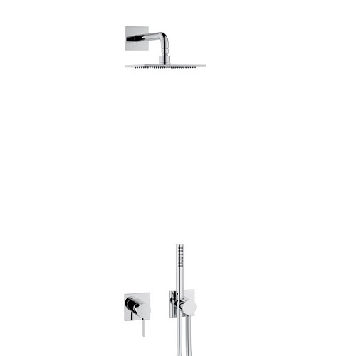Душевой комплект Keuco 59603010002 Ixmo Sets 4 :однорычажный смеситель на 2 потребителя+ручной душ+шланг 125 см, верхний душ 25 см, хром