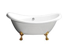 Акриловая ванна BelBagno BB05-ORO, 183х75, белый, ножки золото