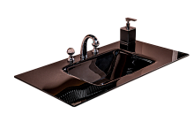 Раковина-столешница стекло 100 см Armadi Art моноблок BLACK 852-100-B Раковина-столешница стекло 100 см Armadi Art моноблок BLACK 852-100-B