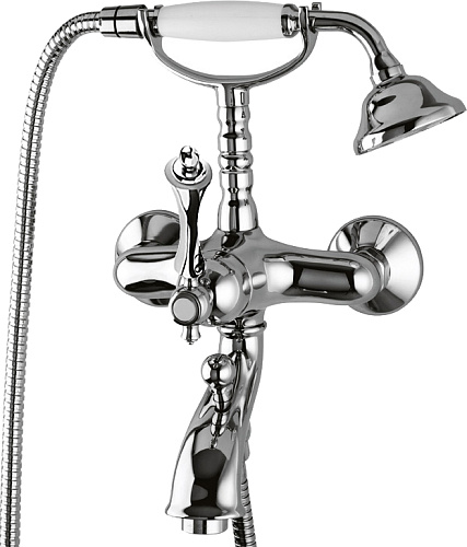 Смеситель Cezares MARGOT-VDM-01-M для ванны, с ручным душем, хром,ручки металл
