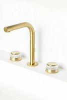 Смеситель на столешницу Boheme AURA 152-MG-A золотой матовый