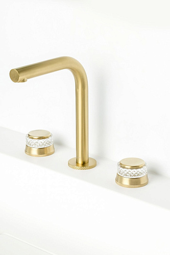 Смеситель на столешницу Boheme AURA 152-MG-A золотой матовый