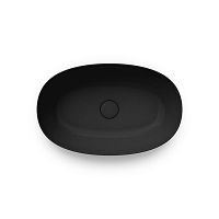 Раковина Kerama Marazzi PLR.wb.60\BLK.M Plaza без отверстия под смеситель 60х38 см, черный матовый