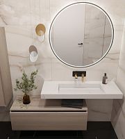 Столешница моноблок 101х45х8 Armadi Art FLAT NERO MARQUINA 859-100-NM