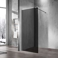 Душевая перегородка Vincea VSW-1H100CGGM Walk-In, 100х200 см, профиль вороненая сталь/стекло тонированное