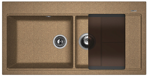 Мойка для кухни Florentina 20.335.E1000.105 Россана 100х51 см, с крылом, коричневая снят с производства