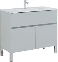 Тумба под раковину Aquanet 00277556 Алвита New напольная, 100х45 см, серая Тумба под раковину Aquanet 00277556 Алвита New напольная, 100х45 см, серая