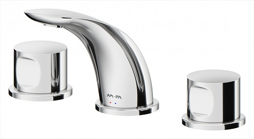 Смеситель AM.PM F3008000 Sensation, для умывальника трехсекционный встраиваемый, хром