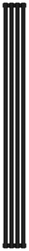 Радиатор Сунержа 31-0302-1804 Эстет-11 отопительный н/ж 1800х180 мм/ 4 секции, матовый черный