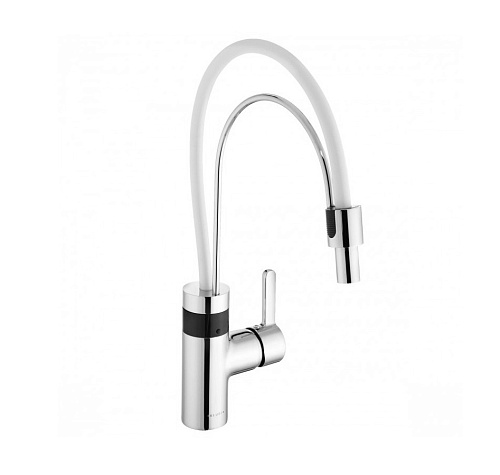 Смеситель Kludi 422150575 E-GO для кухни, 6 V, белый/хром