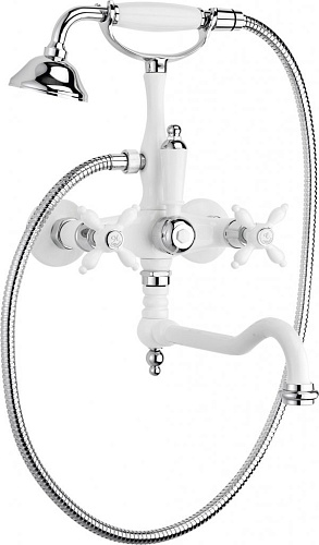 Cezares NOSTALGIA-VDF-01 Смеситель для ванны с ручным душем и поворотным изливом, хром