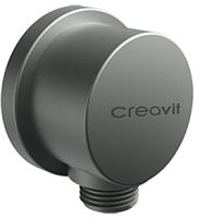 Шланговое подключение Creavit A01GR настенное, круглое, серый металлик