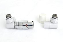 Терморегулятор Сунержа 7047-1421-0000 автоматический 3D, левый, G 1/2" НР х G 3/4" НГ (набор), телегрей 4 (RAL 7047)