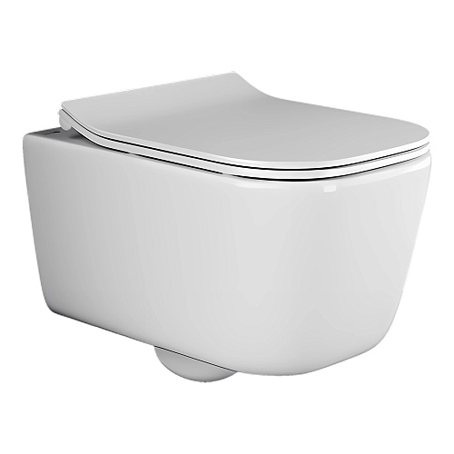 Унитаз Ceramica Nova CN3005 New Day Rimless подвесной, 35х51 см, глубокий смыв, с ультра тонкой крышкой-сиденьем, белый Унитаз Ceramica Nova CN3005 New Day Rimless подвесной, 35х51 см, глубокий смыв, с ультра тонкой крышкой-сиденьем, белый