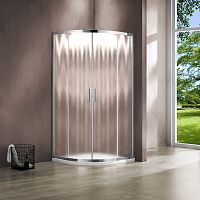 Душевой уголок Vincea VSQ-1G800CH Garda, 80х80 см, профиль хром/стекло шиншилла