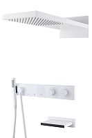 Встроенная душевая система 55х45х140 см Boheme ZODIAC 133-2-MW матовый белый