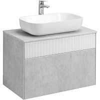 Набор Акватон 1A2762K4MH4C0 Марбл: тумба-раковина 80х46 см, слэйт\белый матовый + раковина Лола 60 см