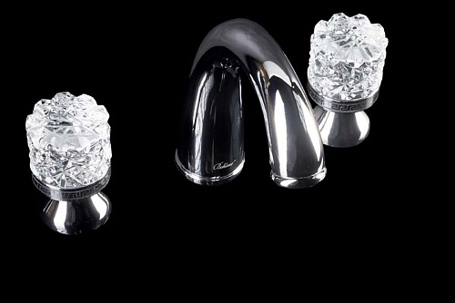 Смеситель Boheme 277-CRST Crystal для умывальника, на 3 отверстия, хром Смеситель Boheme 277-CRST Crystal для умывальника, на 3 отверстия, хром