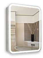 Зеркальный шкаф Azario LED-00002471 Фиджи подвесной, с подсветкой, 50х75 см, белый
