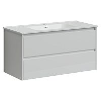 Тумба Sancos LB100W Libra под раковину 99х45 см, подвесная, белый глянец Тумба Sancos LB100W Libra под раковину 99х45 см, подвесная, белый глянец