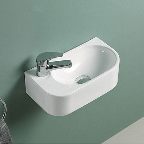 Раковина Vincea VBS-506L керамическая, 40х21.5 см, подвесная, левая, белая