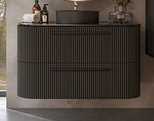 Тумба Creavit RY0100.42.AA+RY100.00.AI Rayas с раковиной 100х55 см, с гранитной столешницой, антрацит